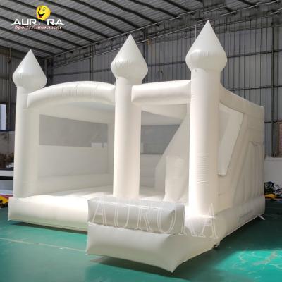 China Commercial Adults Kids Inflatable White Wedding Bouncy Castle Party White Bounce House for sale