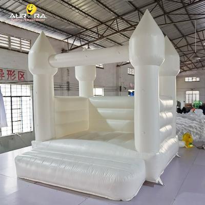 China Commercial Inflatable Bouncy Castle PVC Inflatable White Bounce House for sale