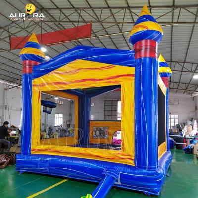 China Blue Marble Inflatable Bouncy Castle PVC Commercial Bounce House Jumping Castle for sale
