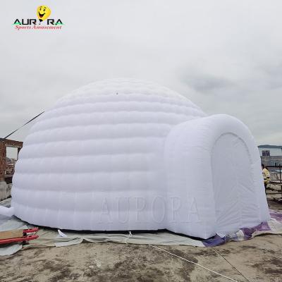 China Tienda de cúpula inflable gigante blanca al aire libre de 15 m de diámetro PVC para publicidad en venta