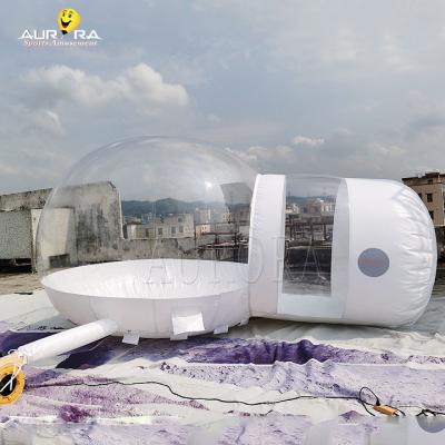 China Außenraum Großer Einzel-Tunnel Klar aufblasbares Kuppelzelt Transparentes Kuppelhaus zu verkaufen