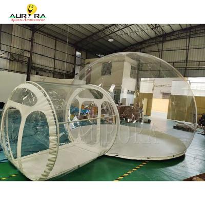 China Plastic PVC Inflatable Bubble House Outdoor Camping Transparent Bubble Dome Tent for sale