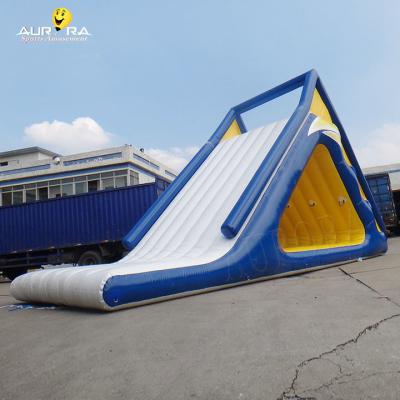 China Outdoor Party Inflatable Water Toys Floating Water Slide Climbing Wall Tower For Sea for sale
