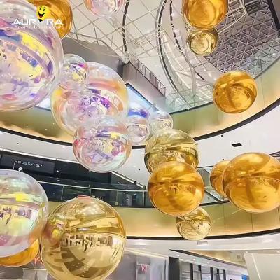 China Shiny Reflective Giant Inflatable Ball Gold Silver Customized For Event for sale