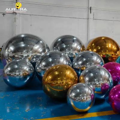 China Event Decoration Sphere Inflatable Mirror Balloon Spheres Wedding Laser Disco for sale