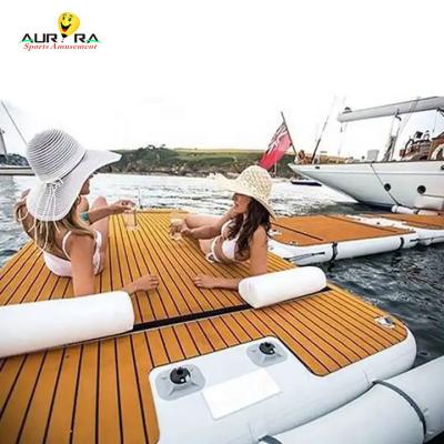 China 6 Person Inflatable Floating Dock Platform PVC Water Floating Air Dock for sale