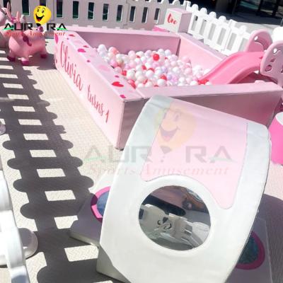Китай Игровой площадка в помещении детский мягкий игровой набор для детей мягкая яма скачок дом со слайдом продается