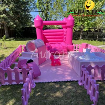 China Toddlers And Preschoolers Inflatable Soft Play Equipment Children Pink Foam Play Set for sale