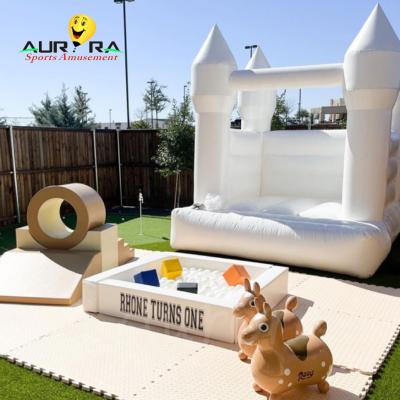 China Party Rental Inflatable Soft Play Equipment Mobile Playground Beige Soft Ball Pit Pool for sale