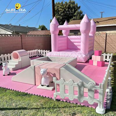 China Kids soft play equipment daycare center indoor playground equipment indoor pink for sale