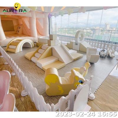 China Kids Soft Play Equipment White Indoor Outdoor Rental Hire  Climbing Tunnel for sale