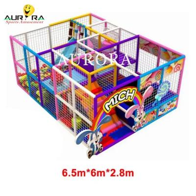 China Soft Play Fence Indoor Playground Equipment Set Children Plastic Slides Small en venta