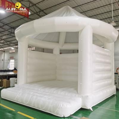 China Casa inflável de salto de baixo preço Cúpula redonda bebê todo branco para o quintal à venda