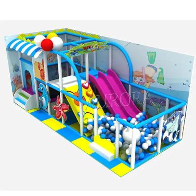 中国 Blue Kids Ocean Theme Indoor Playground Equipment Water Proof 販売のため
