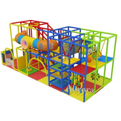 China Great Rainbow Theme Amusement Park Kids Play Area Indoor Playground Party Rental en venta