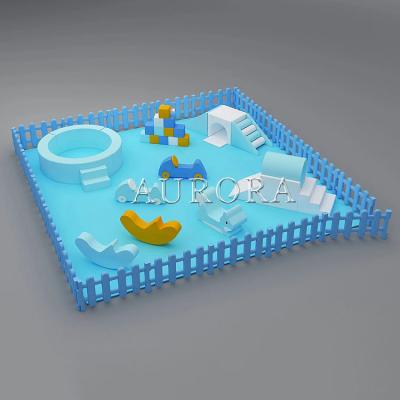 Китай Детское оборудование для мягкой игры Внутренний голубой мягкий игрок Летатели Наружная площадка для игр продается