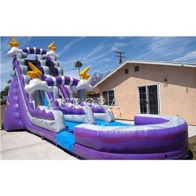 China Slide de água inflável gigante para adultos Slides de água de piscina húmida seca 18ft à venda