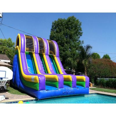 China Jumper House With Pool Inflatable Water Slide 40 Ft Mini Triangle Bounce House for sale