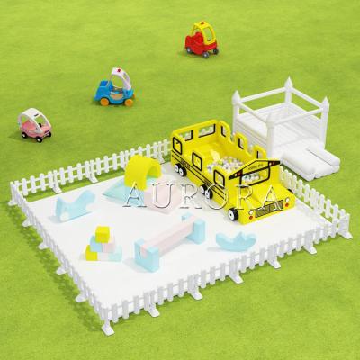 중국 소프트 놀이 패키지 등반 블록 노란색 흰색 놀이 장비 세트 파티 대여 판매용