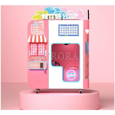 China Cotton Candy Vending Machine Robot Making Professional Cotton Candy Machine for sale