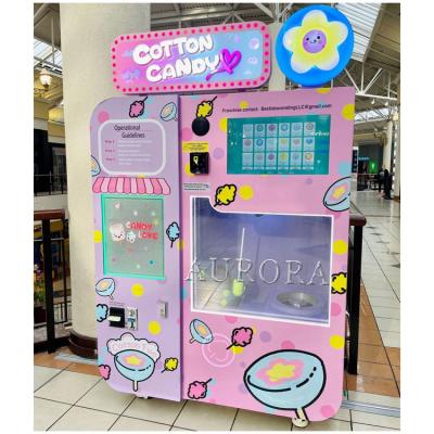 China Vending Machine For Cotton Candy DIY Making Cotton Candy Machine Pink Blue for sale