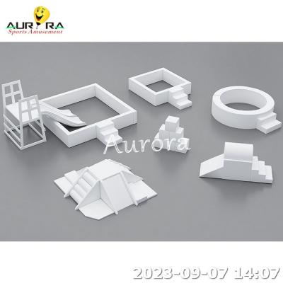 China Soft Play Area For Baby White Soft Play Equipment For Kids Ball Pit With Slide for sale