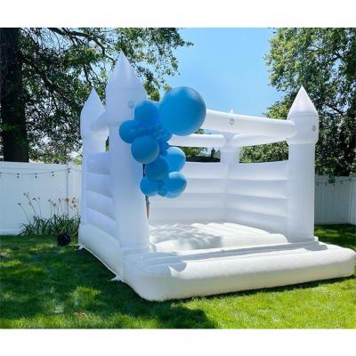 China White Jumping Bouncy House Castle Outdoor Pvc Commercial Bouncer inflável à venda