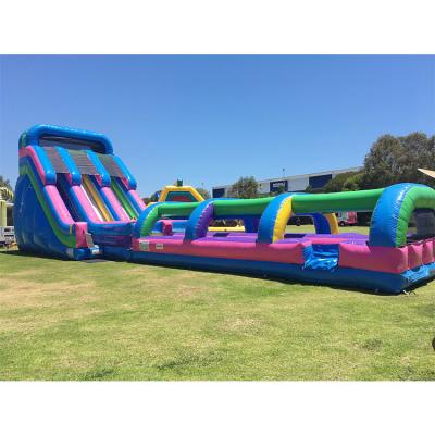 China Inflatable Bouncer With Water Slide 24m Outdoor Kids Cartoon Character Customized en venta