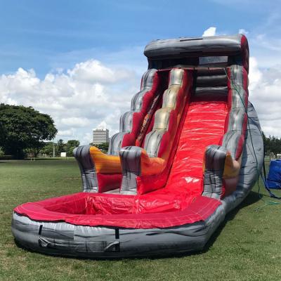 China Giant Inflatable Water Slide PVC Small Inflatable Water Slide With Detachable swimming for sale