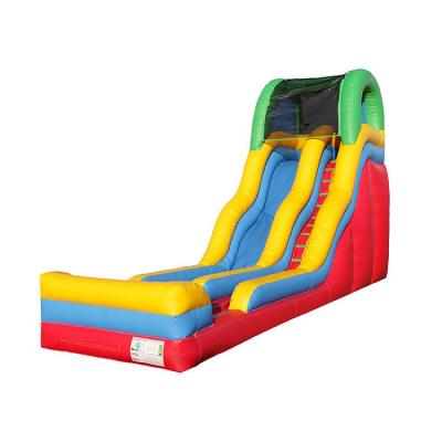 中国 Commercial 18ft Dry Slide Inflatable Water Slide Wet For Rent Party Slip Red Yellow 販売のため