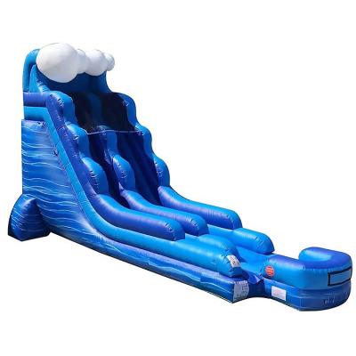 Китай Inflatable Water Slide Pool large outdoor bouncer kids volcano slip n pool slide продается