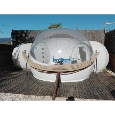 Chine Customized Outdoor Camping Clear Transparent Inflatable Bubble Tent With Tunnel à vendre