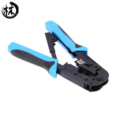 China 4P 6P 8P Network Cable Crimping Tool , Ethernet Cable Crimper Kit Carbon Steel for sale