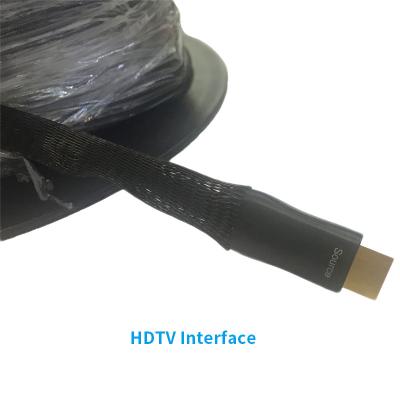 China Fiber optical HDMI cable flat cable with chip 1.4V 1080P 4k*2k 18.0Gbs 60M/70M/80M/90M/100M   hdtv cable for sale