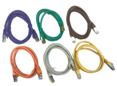 China Longitud protegida CAT7 multicolora los 0.5m/1m/2m/3m/5m del aislamiento del HDPE del cable de la red del PVC de SSTP en venta