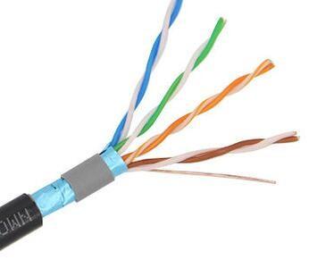 China cable de la red de 500MHz S/FTP CAT6 4P + chaqueta externa del LDPE del par trenzado de F en venta
