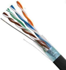 China 24AWG Bare Copper Network Cable , Utp Cat6 Outdoor Network Cable Grey / Blue for sale