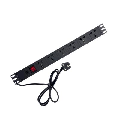 China 250V Network Cabinet Accessories 19 Inch UK Plug Power Distribution Unit for sale