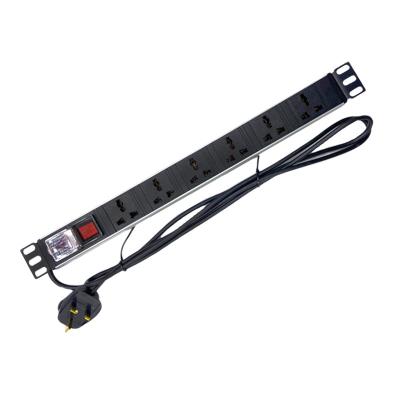China PDU 6 Way 19'' 13A UK Plug For Rack Network Cabinet for sale