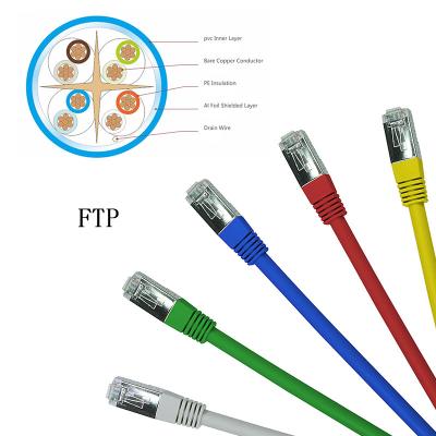 China FTP CAT6 Network Cable RJ45 Jump 3M 5M 10M Round Patch Cord for sale