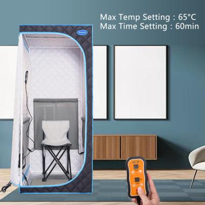 China Portable Infrared Sauna Room Foldable SPA Whole Body Steam Sauna Box Room Tent for sale
