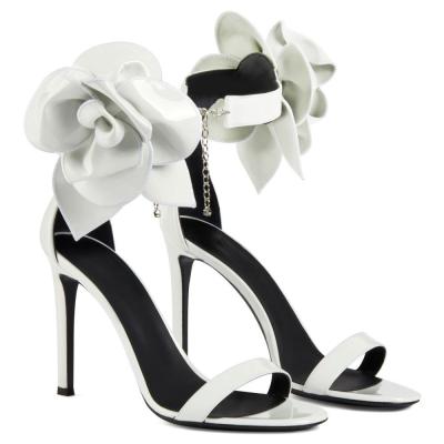 China New Design White Heels Sandals For Ladies Shoes Open Toe Stiletto Shoes Sandal For Wedding High Heels for sale