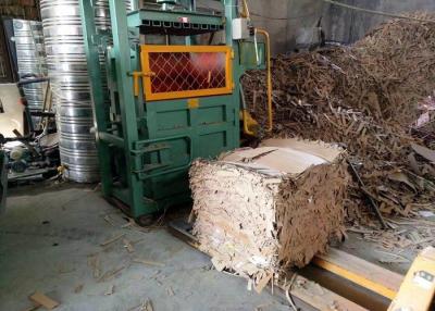 China Semi Auto Waste Paper Baler Machine Carton Strapping Machine Hydraulic Pressing for sale