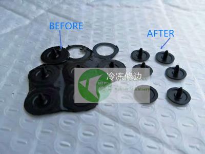 China Case Study: Deflashing/Deburring machine for Mini Size Rubber Stopper, Plug; Deep Cold Technology;Cooling Process; for sale