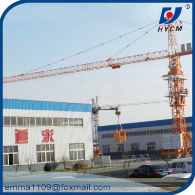 China TC5010 Mobile Tower Crane 50m Working Booom and Rail Travel Base Type for sale