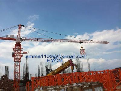 China TC5513 Crane Model Build qtz80 Tower Crane 55M 8TONS Load Topkit Type for sale