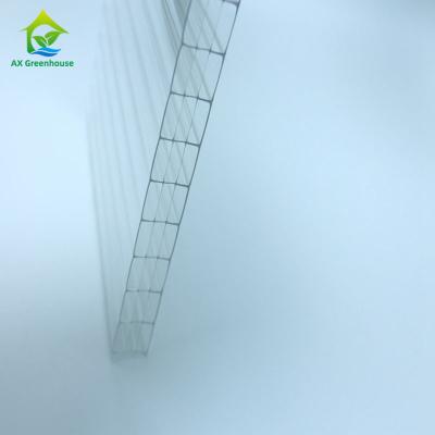 China High Load Spire Greenhouse Plastic Panels 4 Layers Polycarbonate Plastic Sheets for sale