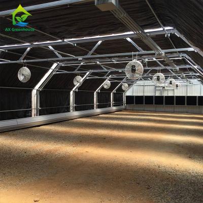 China PC Film 30ft X100ft Light Deprivation Greenhouse For Plants In Winter for sale