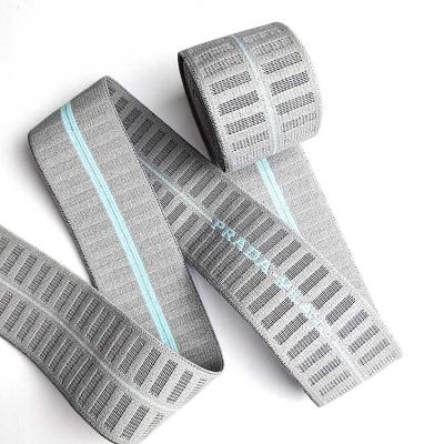 China Woven Jacquard Elastic web band /Tape/Ribbon 50 mm White Fish Shred Elastic Band Webbing for sale