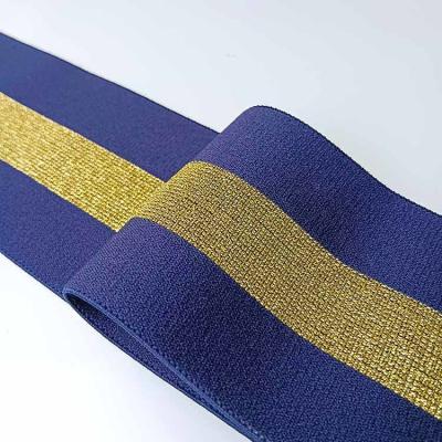 China Custom Stretch Strap Long Lasting Elasticity Polyester Thick Elastic Band For Suspender Belts for sale
